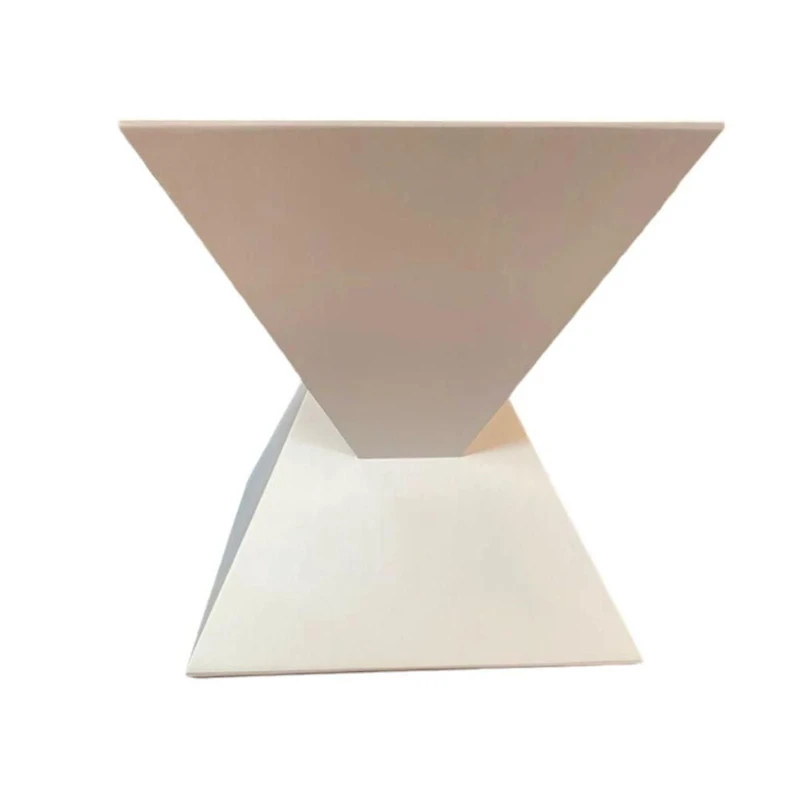 Giza Side Table Walnut Top with White Veneer Wood Top