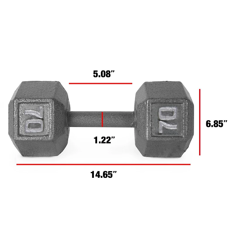 CAP Barbell en fonte hexagonale