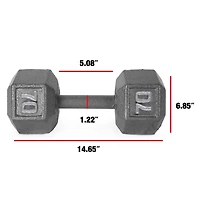 CAP Barbell en fonte hexagonale