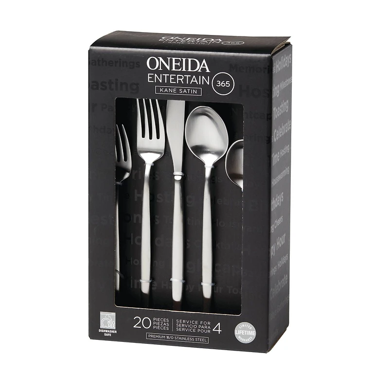 Oneida Kane Satin Ensemble de couverts 20 pièces