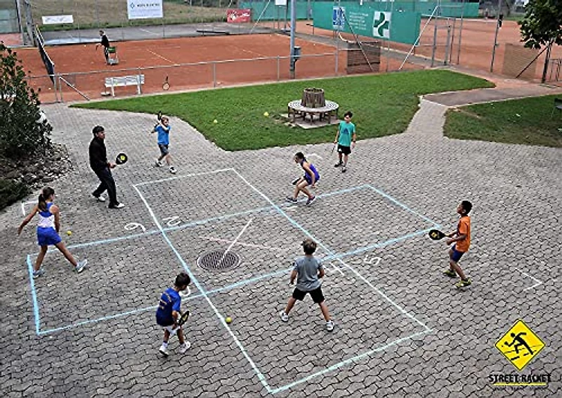 Ensemble de raquettes Street Racket 2 joueurs - Le jeu de raquette le plus polyvalent, amusant et facile pour intérieur et extérieur, sans filet, pour tous les âges