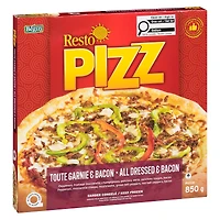 Resto PIZZ All Dressed & Bacon Frozen Pizza 850g (Contains : Soy, Wheat, Milk), All Dressed & Bacon 850g