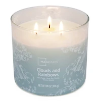 Mainstays 3-Wick Textured Wrapped Clouds and Rainbows Scented Candle, 14 oz