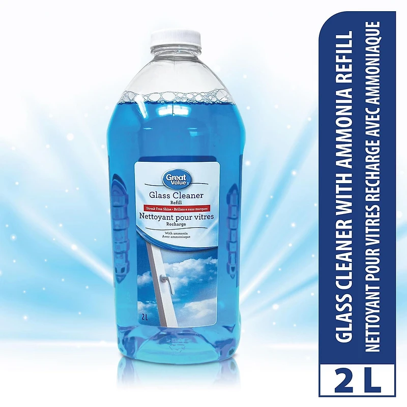 Great Value Glass Cleaner Refill, 2L