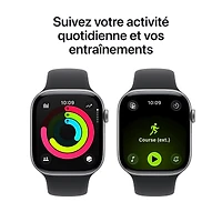 Apple Watch Series 11 GPS 42mm Space Grey Aluminium Case with Black Sport Band - M/L