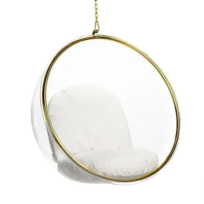 Fauteuil suspendu, chaîne en or