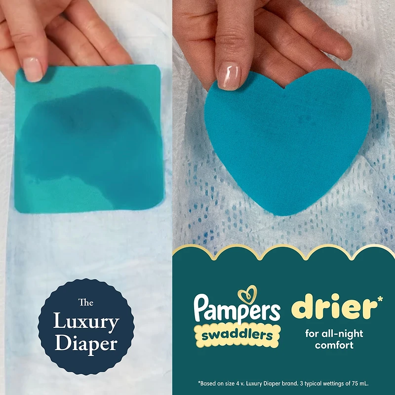 Pampers Swaddlers Diapers, Size (- lbs), Absorbent, Keeps Baby Dry and Comfortable