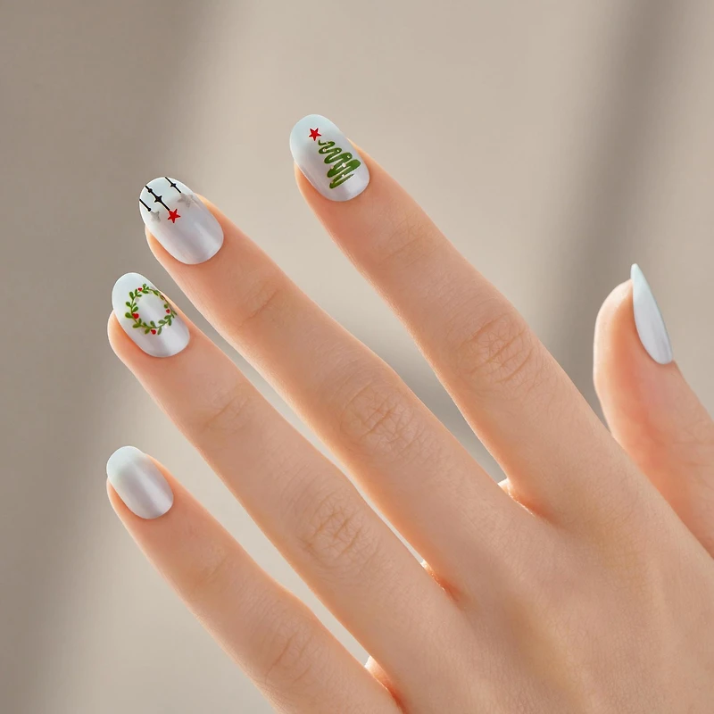 imPRESS Holiday Ongles Autocollants - Longueur Courte - Forme Ballerine