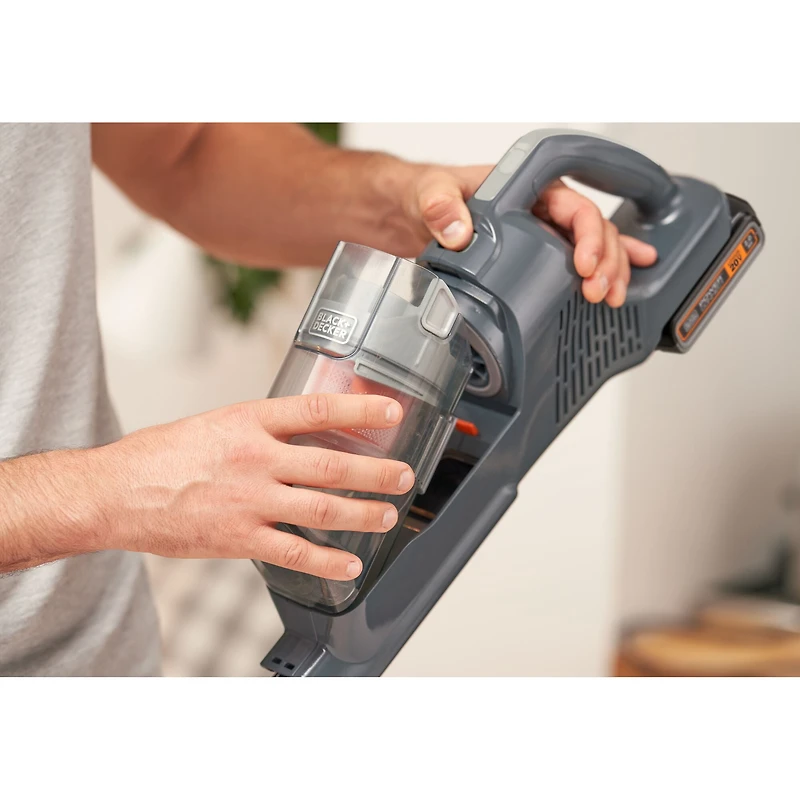 BLACK+DECKER POWERSERIES+ 20V MAX* Cordless Vacuum Cleaner with LED Floor Lights, Battery Included (BHFEA18D1)