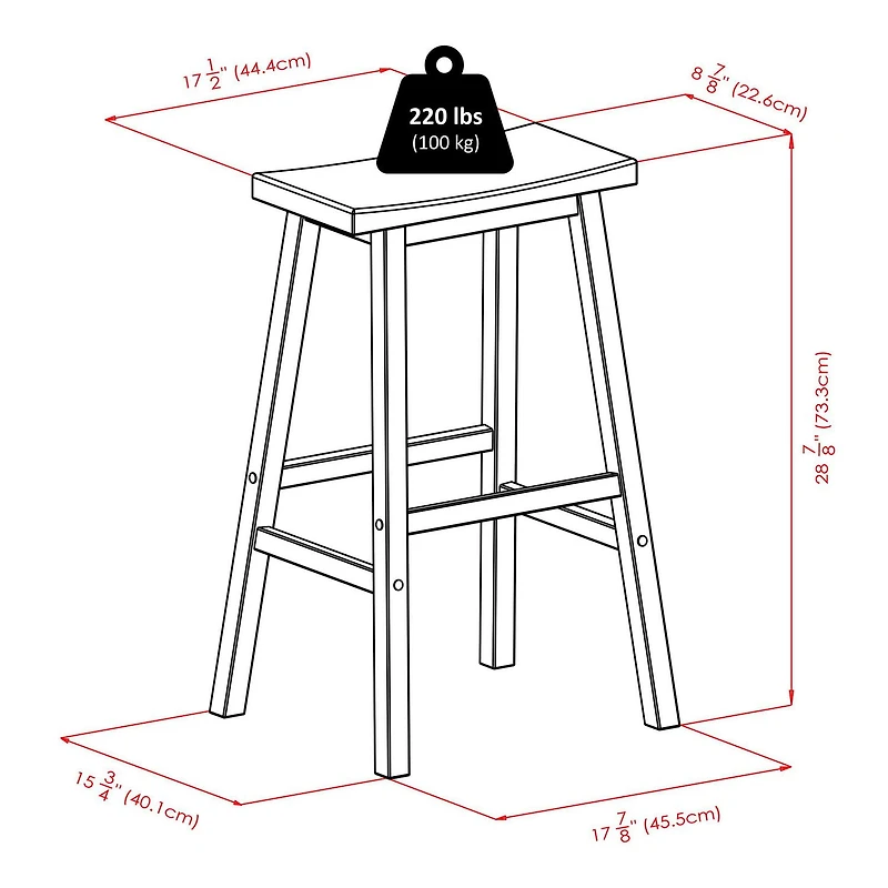 Winsome Satori Saddle Seat Bar Stool, Natural