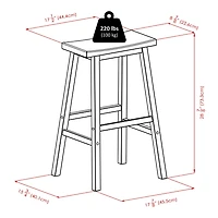 Winsome Satori Saddle Seat Bar Stool, Natural