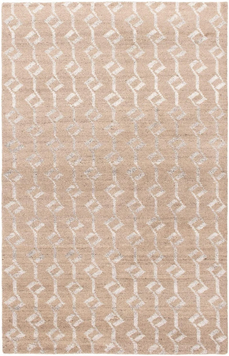 ECARPETGALLERY 5'0" x 7'11" Moroccan Tangier Hand-knotted Area Rug for Living Room, Dining Room and Bedroom in Brown