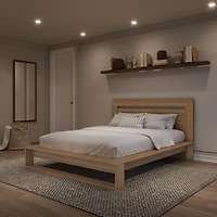 Morgan Queen Size Bedset with Headboard and Slatted Bedframe
