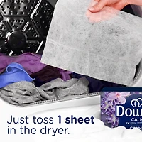 Downy CALM, Mega Dryer Sheets, Laundry Fabric Softener, Lavender and Vanilla Bean 120CT