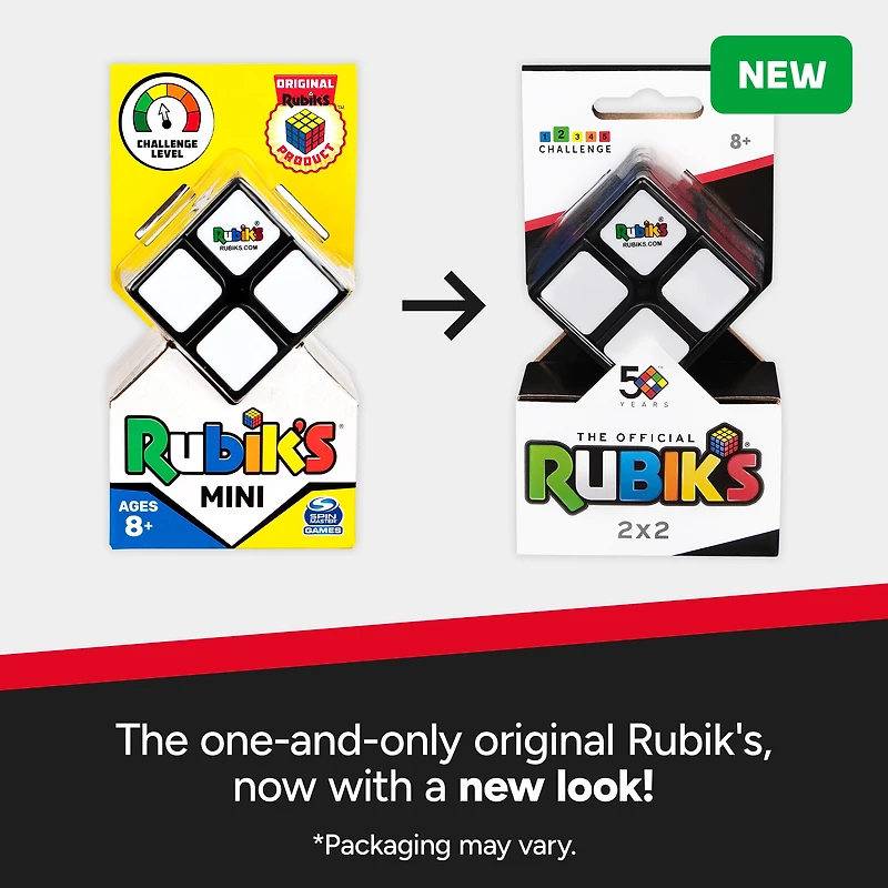 Rubik's Mini 2x2, Casse-tête de correspondance de couleurs 2x2 classique, Casse-tête de poche