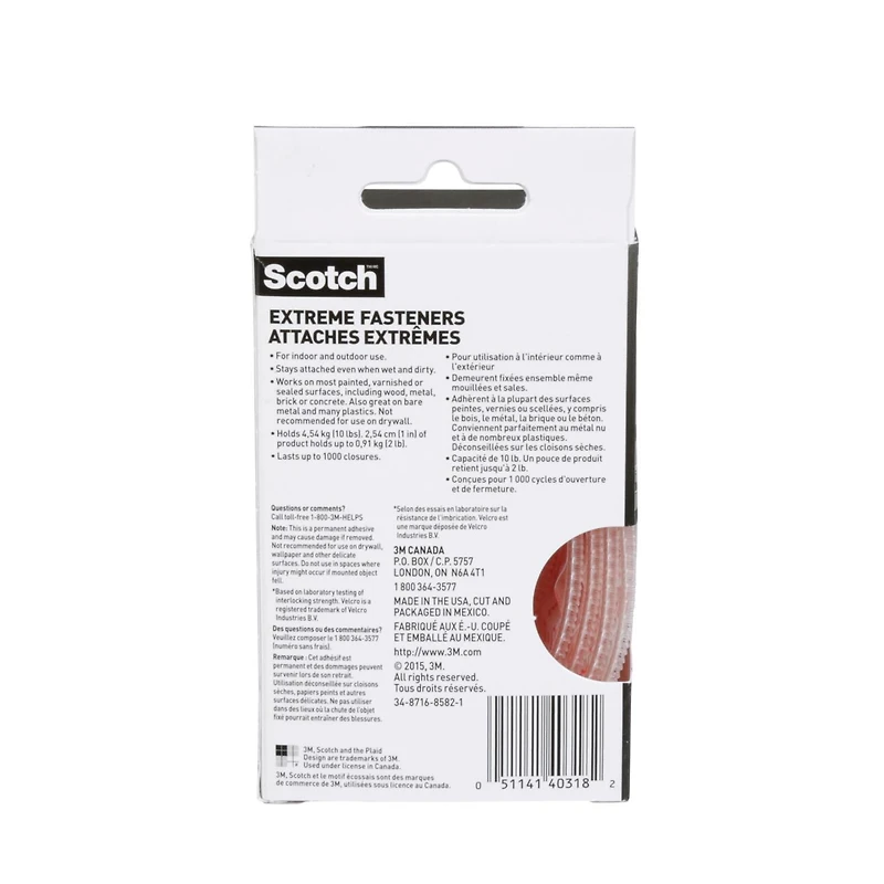 Scotch™ 1 in x 4 ft. Extreme Fasteners, Clear