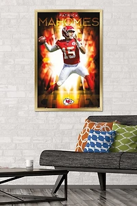 NFL Kansas City Chiefs - Patrick Mahomes II 18 Wall Poster, 22.375" x 34" Framed