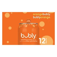 Bubly Orange Sparkling Water 12 x355 ml, Cans