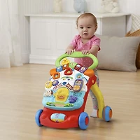 VTech Stroll & Discover Activity Walker, Red, Grow with Me Baby & Toddler Toy - English Version, 9-36 months
