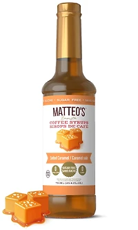 Matteo's Sugar Free Coffee Flavoring Syrup, Salted Caramel