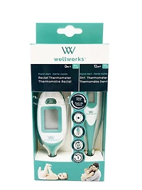 Thermomètre rectal et numérique 3 en 1 Wellworks™ Combo Rapid Alert | À partir de 0 mois