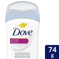 Dove Antisudorifique en Bâton Poudre pour Femme Protection 48 H, 74 g