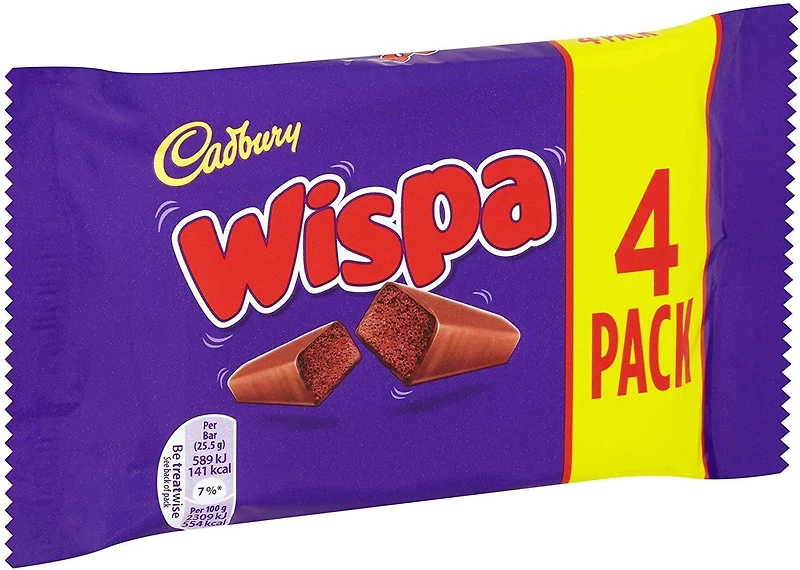 Cadbury Dairy Milk Wispa Chocolate Bars 4 pack