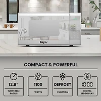 Four à micro-ondes de comptoir Total Chef 1,3 pi³ en acier inoxydable, 1100 W