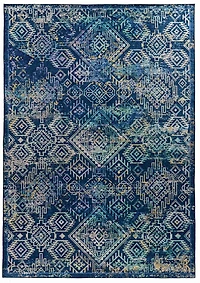 Tapis d'appoint Emerald Farlin noir & ivoire de 3 pi 3 po x 5 pi