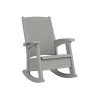 Suncast Outdoor Rocking Chair with Storage, Multi-Wall Resin, Dove Gray