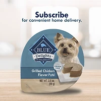 Blue Buffalo Delights Saveur de poulet grillé, Pâté pour chiens en barquette, 99 g (3,5 oz)