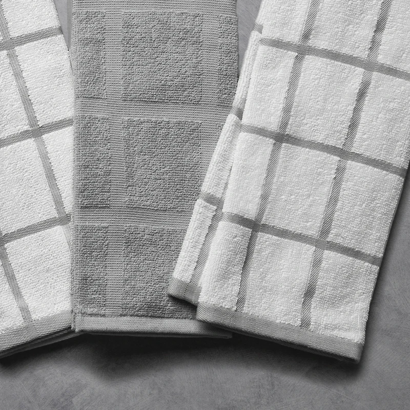 Thyme & Table 5-Pack Kitchen Towel Set, Gray