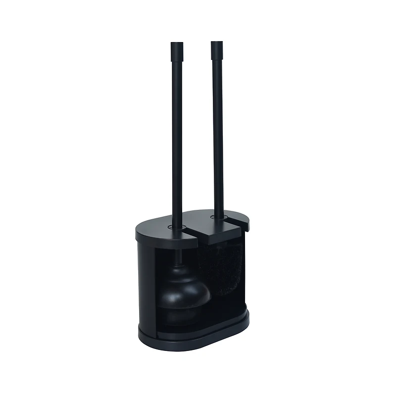Better Homes & Gardens Toilet Bowl Brush Plunger Set, Black