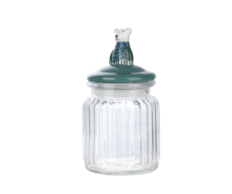 Vacances Temps TT verre Ours Canister, 10oz, 1piece