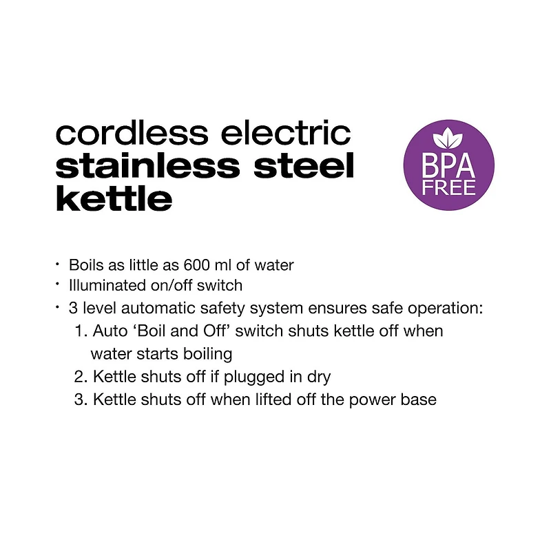 Salton Stainless Steel Jug Kettle 1.7L JK2106