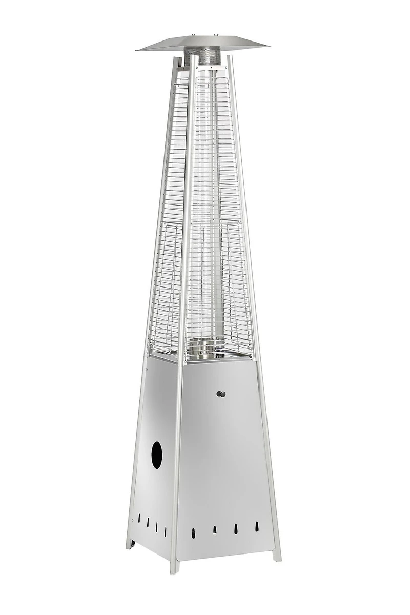 Shinerich Chauffe-patio de style pyramide - Acier inoxydable
