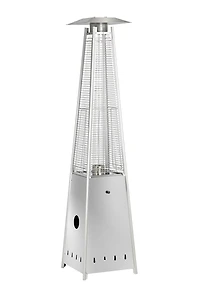 Shinerich Chauffe-patio de style pyramide - Acier inoxydable