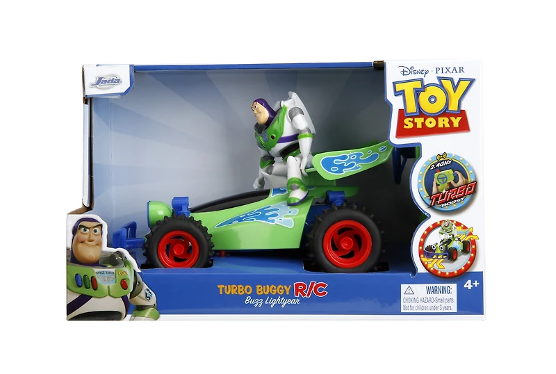 Toy Story Turbo Buggy RC Buzz Lightyear 1 24 Scale Remote Control Car with Turbo Boost 2.4GHz USB Rechargeable by Jada Toys