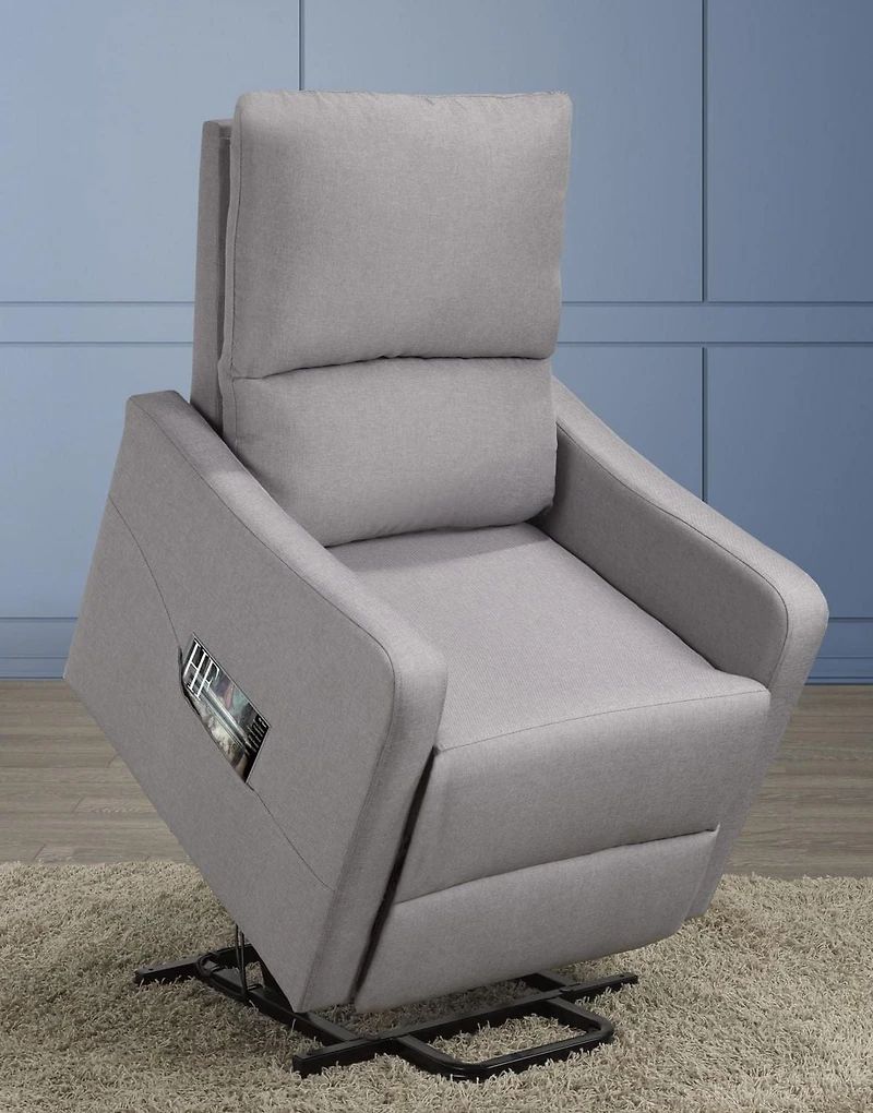 Reclinable chaise Ariel, Gris Claire