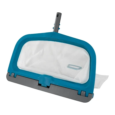 Mainstays Reinforced Pool Leaf Rake on Wheels - 21.8" x 1.75" x 17.5"