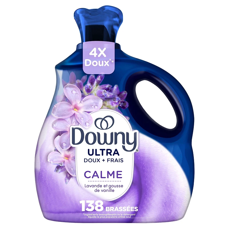 Downy Ultra Soft Plus Fresh Fabric Softener Liquid, Calm, Lavender and Vanilla Bean, Downy Fabric Softener, Laundry Softener 138WL