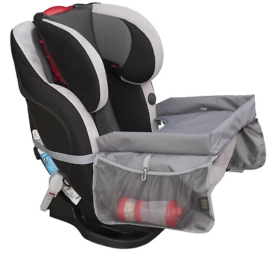 Plateau de voyage Jolly Jumper | Plateau d’activités portable pour siège d’auto avec rebord relevé et poches en maille | Se fixe solidement pour les collations, le dessin et les voyages | Design pliab