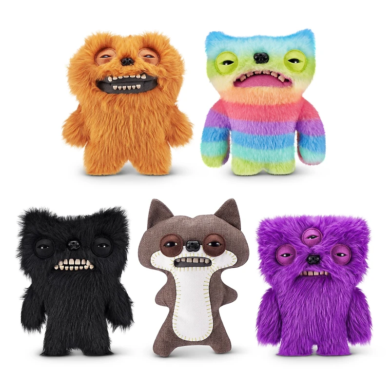 Fuggler Fart Face 9-inch Assortment Series 1 (Munch Munch – Black long) by ZURU, Funny Ugly Monster Plush Toy