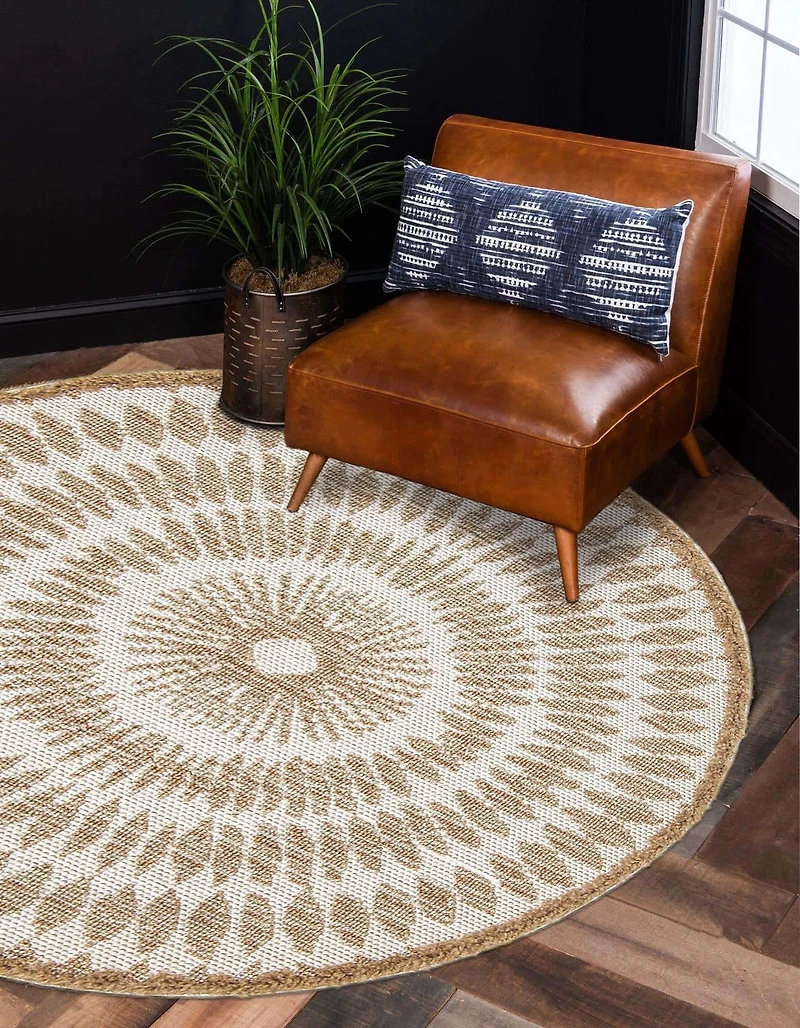 ECARPET Jute Style Area Rug for Bedroom, Living Room, Dining Room Manon Collection