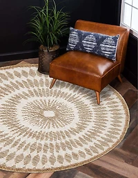 ECARPET Jute Style Area Rug for Bedroom, Living Room, Dining Room Manon Collection