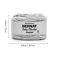 Bernat® Baby Blanket Dappled™ Yarn, Polyester #6 Super Bulky, 10.5oz/300g, 220 Yards