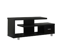 Monarch Specialties Meuble Tv, 60 Pouces, Console, Centre De Divertissement Média, Unite De Rangement, Salon, Chambre À Coucher, Stratifié, Brun, Contemporain, Moderne