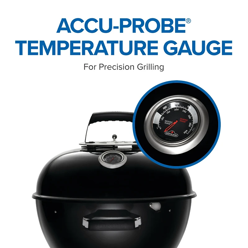 Napoleon NK18 Charcoal Kettle BBQ Grill, Black
