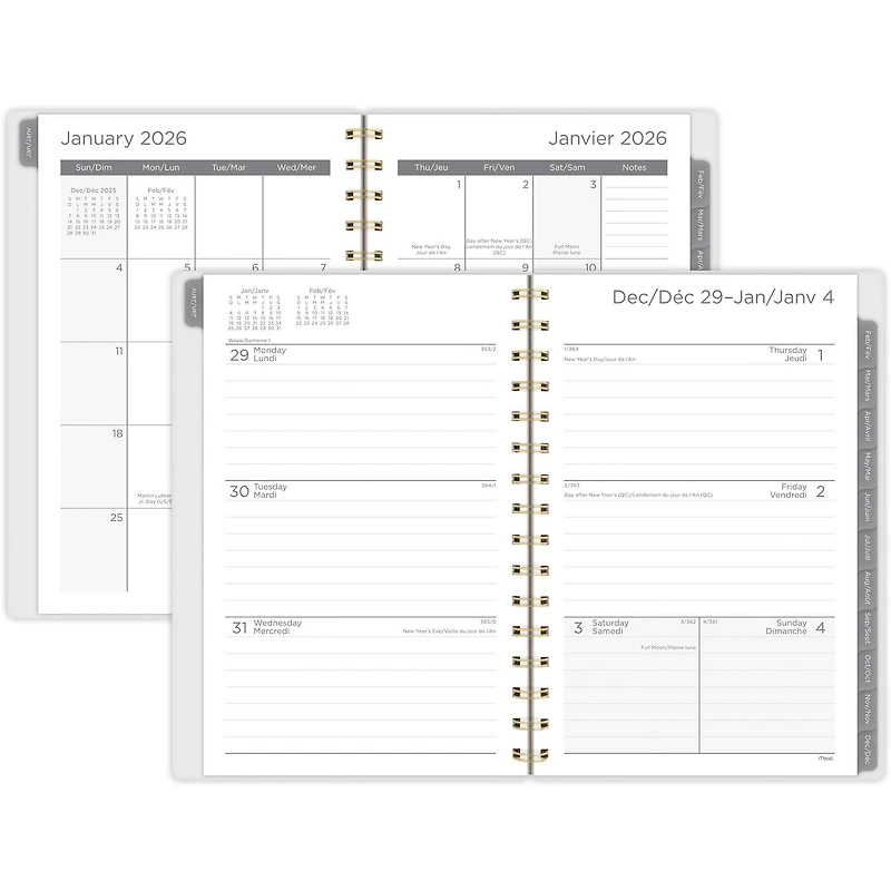 2026 Mead® Greyson Floral Small Weekly Clear Poly Cover Planner