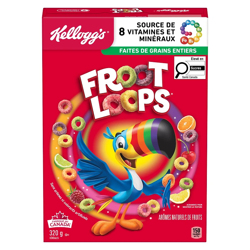 Kellogg's Froot Loops* Cereal, 320g- Crispy Loops